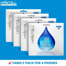 [FAMILY PACK] Kristall® Nano Liquid Screen Protector for 4 SMARTPHONES - 9H Hardness, Edge to Edge Full Coverage, Scratch Resistant, EASY to Apply, Bubbles-FREE Screen Protector